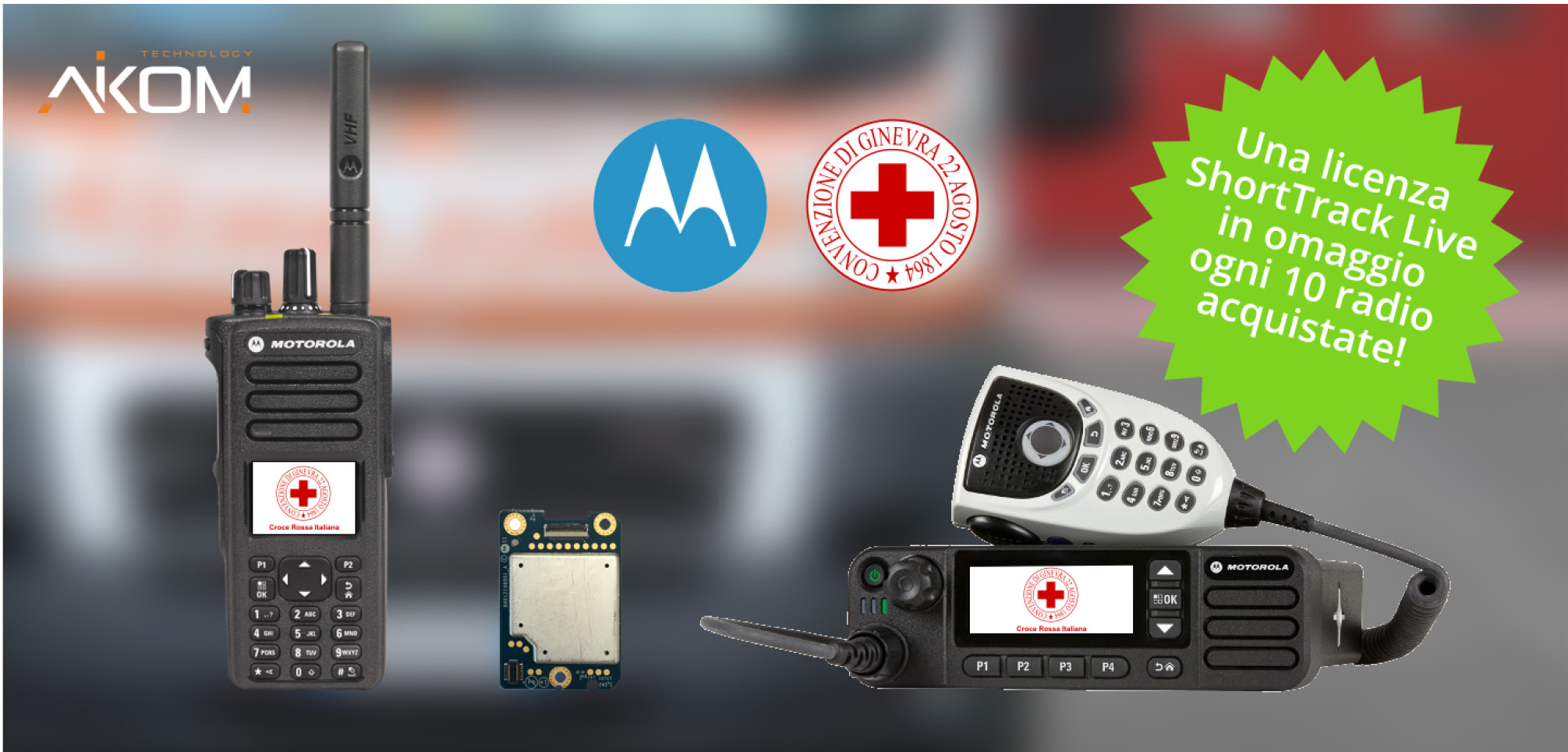 Promozione radio Motorola Solutions per CRI Croce Rossa