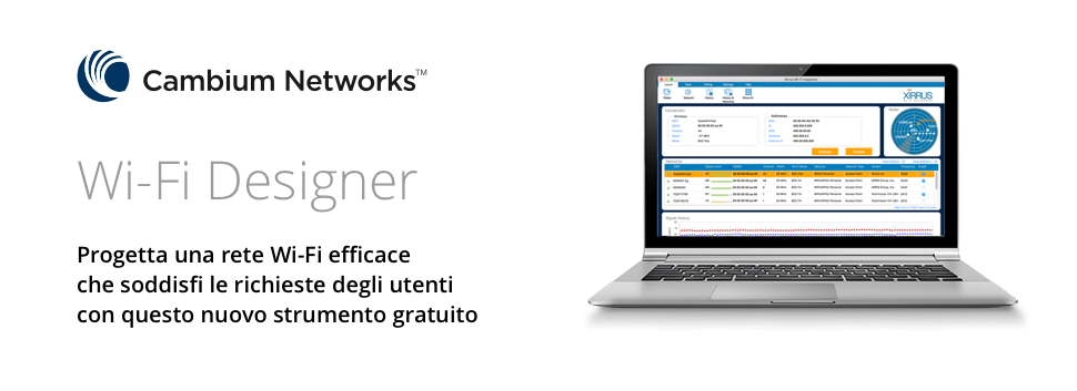 Wi-Fi designer: progetta la tua rete Wi-Fi Cambium Networks con le mappe di calore