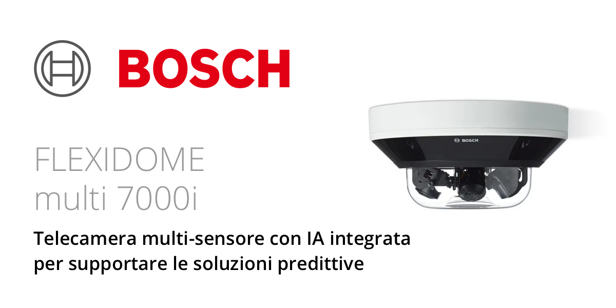 Nuove telecamere Bosch FLEXIDOME multi 7000i con IA integrata