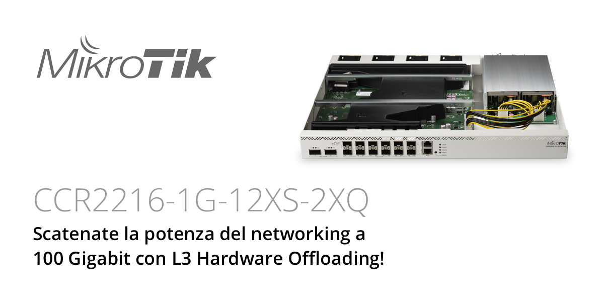 Nuovo router Cloud Core MikroTik: scopri la potenza del networking a 100 Gigabit