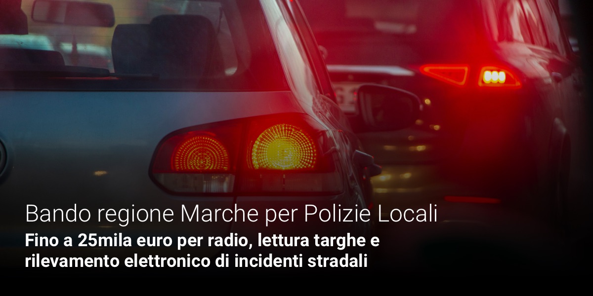 Bando regione MArche per Polizia locale 2023